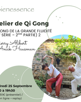 Atelier de Qi Gong - Qi Gong de la grande fluidité (4ème série – 2ème partie) 2